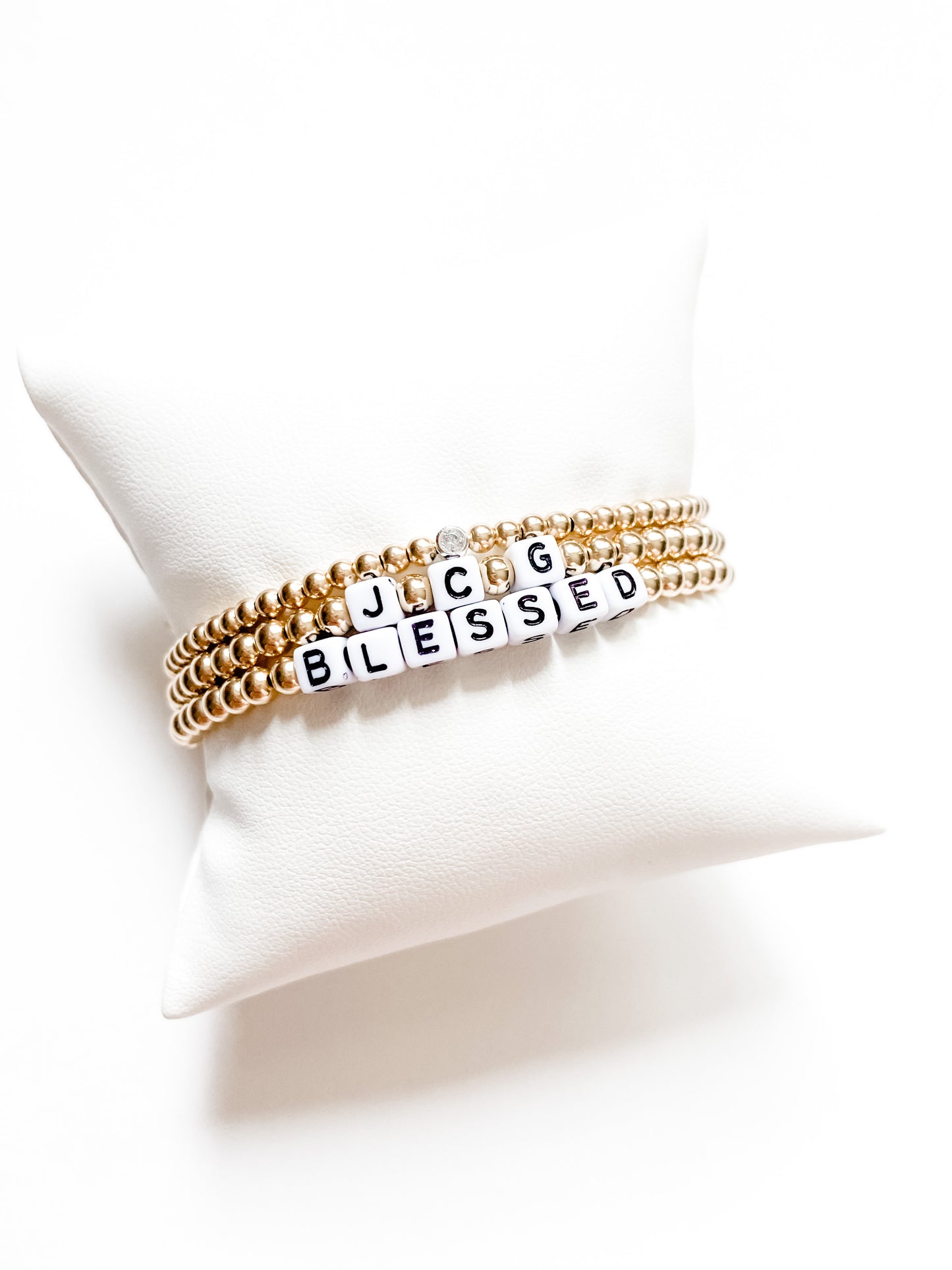 Gold Filled Custom Initials or Word Bracelet | 4mm